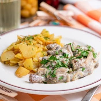 Бефстроганов із телятини + гарнір