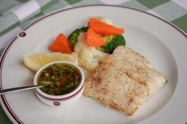 Судак із овочами