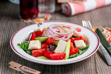 Салат овочевий з бринзою